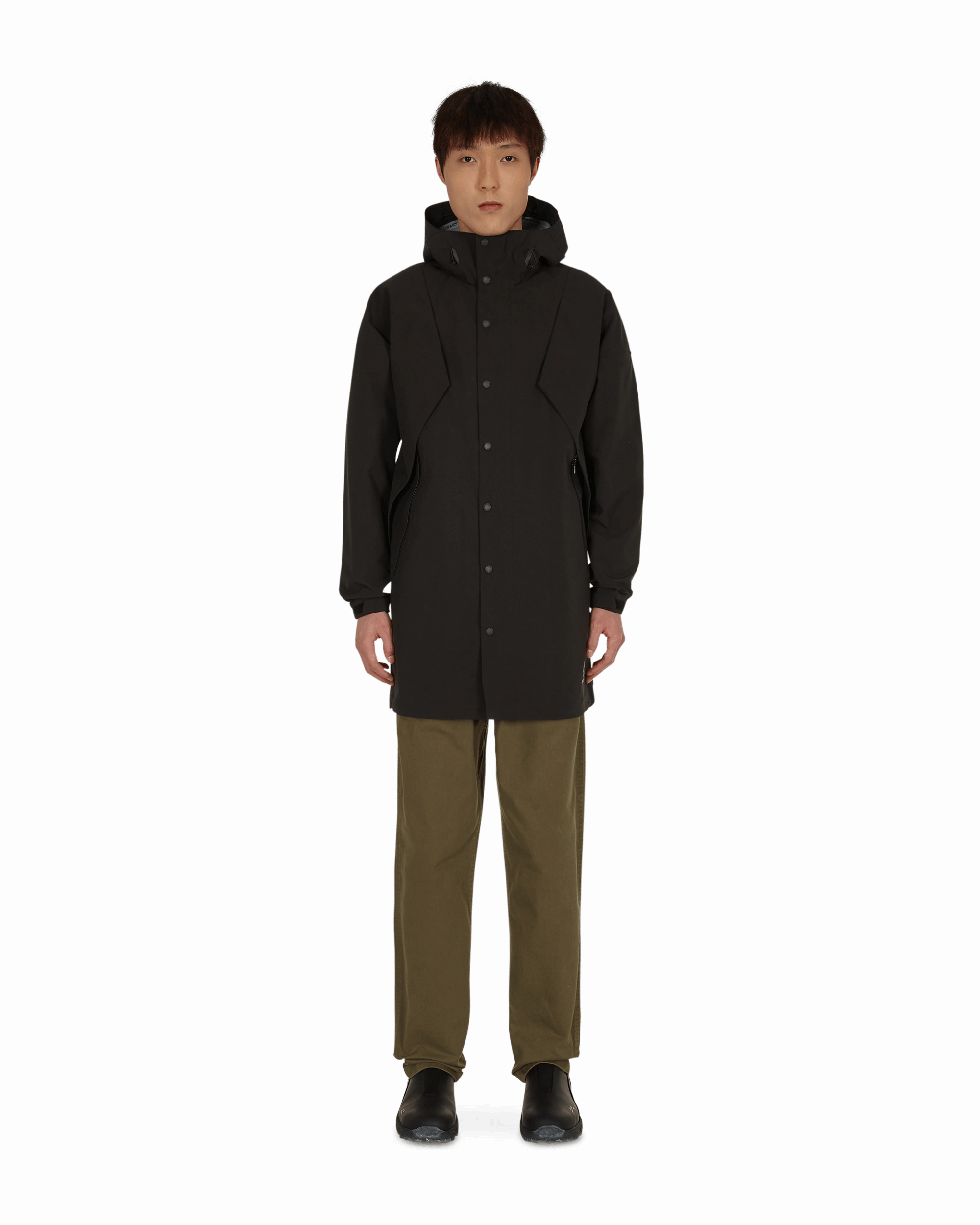 3 Layer Big Flap Coat Black