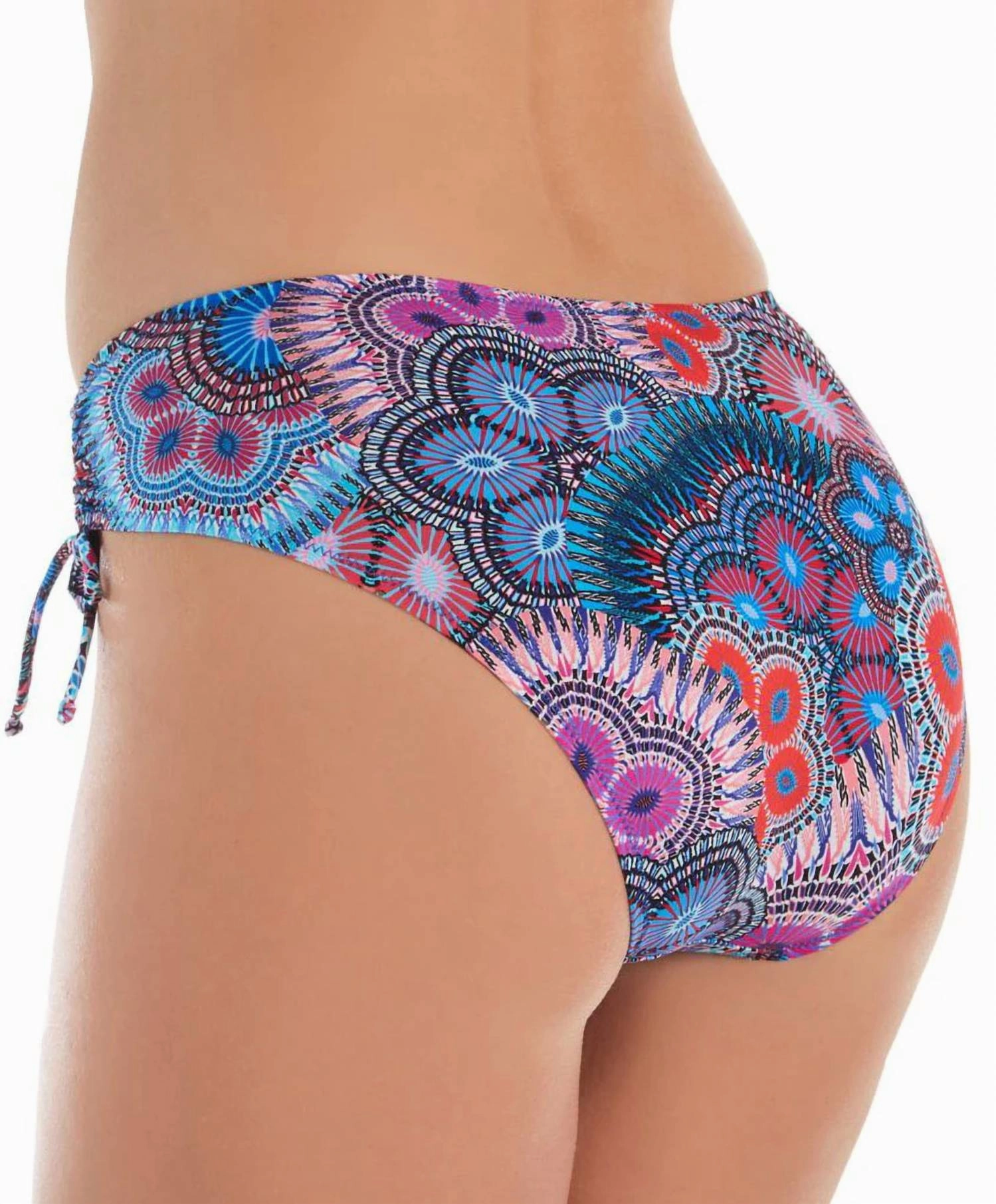 Adjustable Tie Swim Bottom In Bleu Avatar