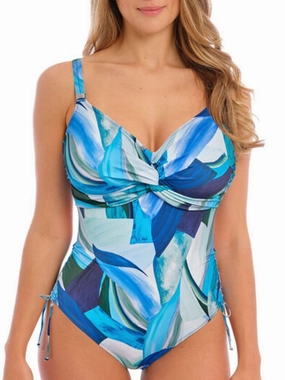 Aguada Beach Twist Front Swimsuit - Splash