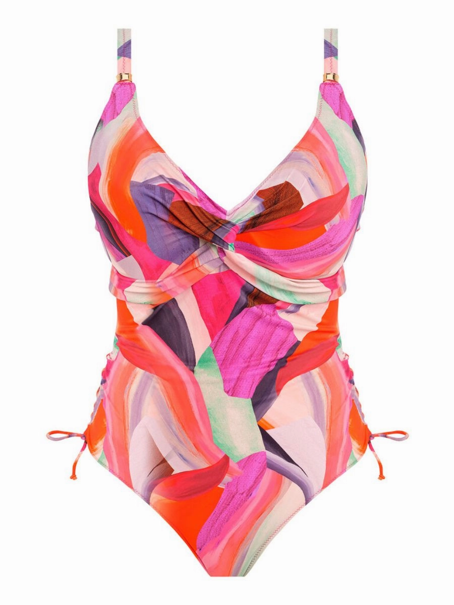 Aguada Beach Twist Front Swimsuit - Sunrise