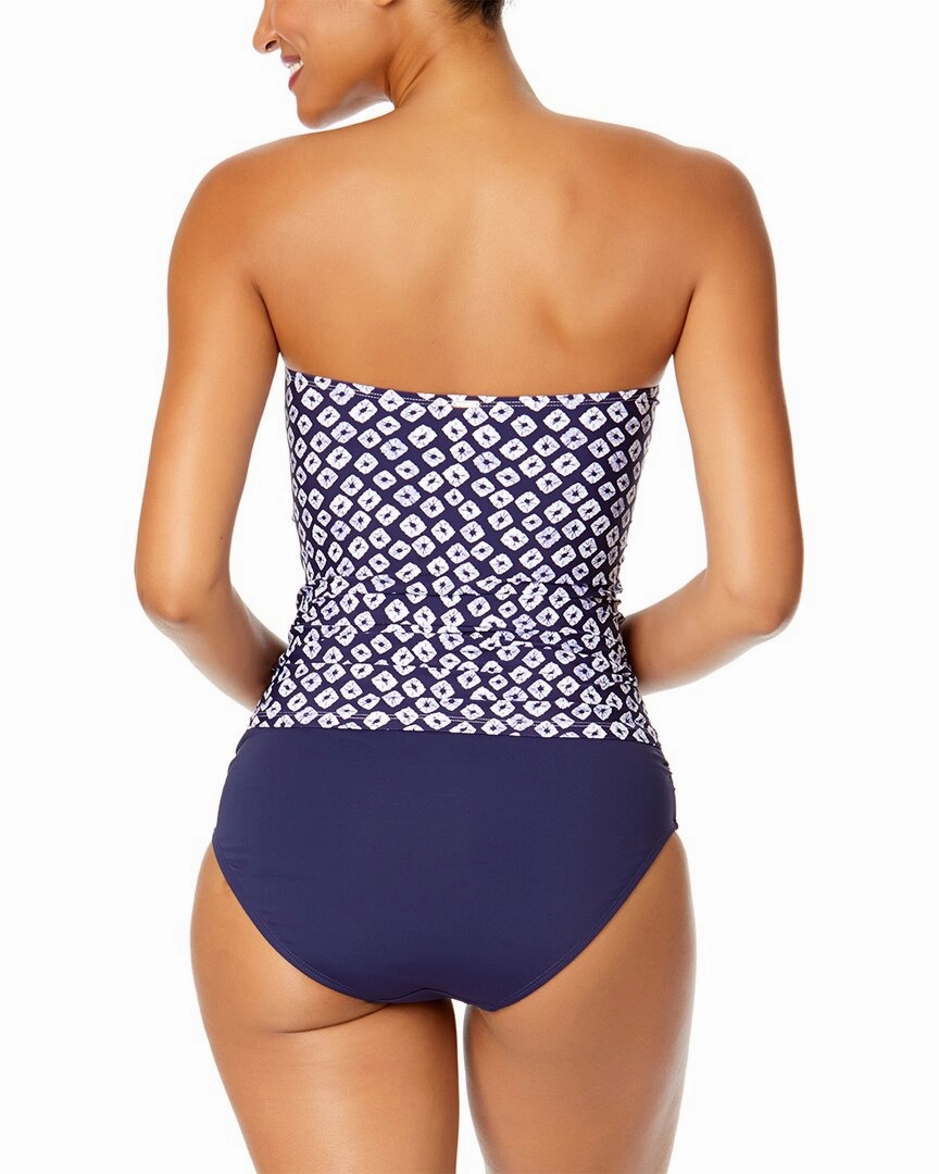 Anne Cole Twist Front Shirred Bandeaukini
