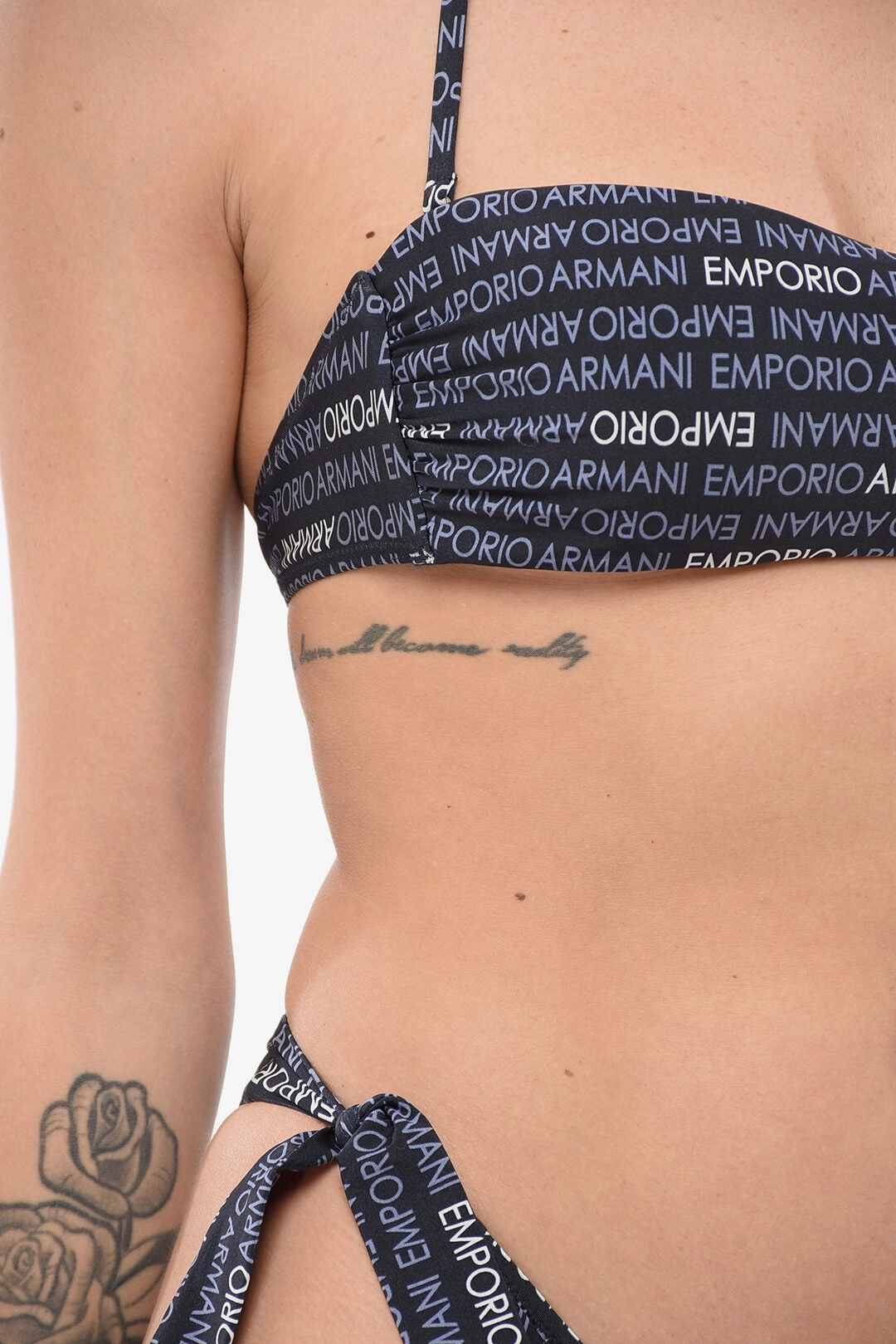 Armani Emporio Monogram Patterned Bikini Set