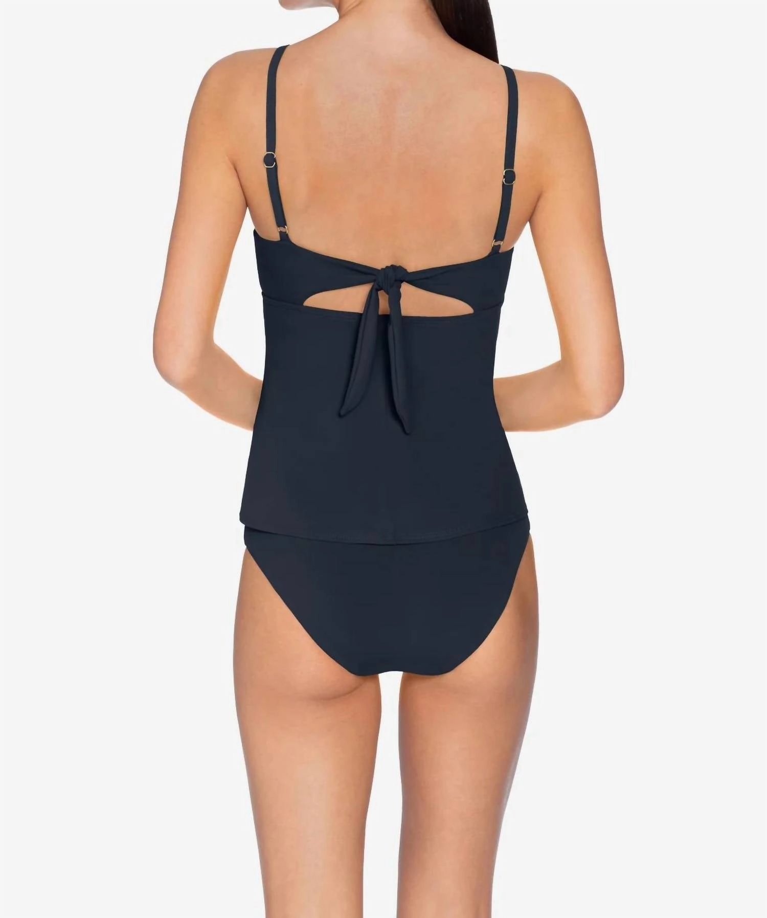Ava Cutout Tankini Top In Navy