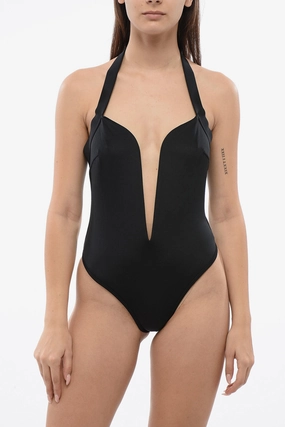 Balmain One-Piece Swuimsuit With Deep Neckline