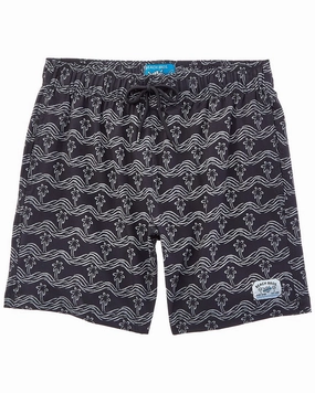 Beach Bros Brush Palm Waves Swim Short
