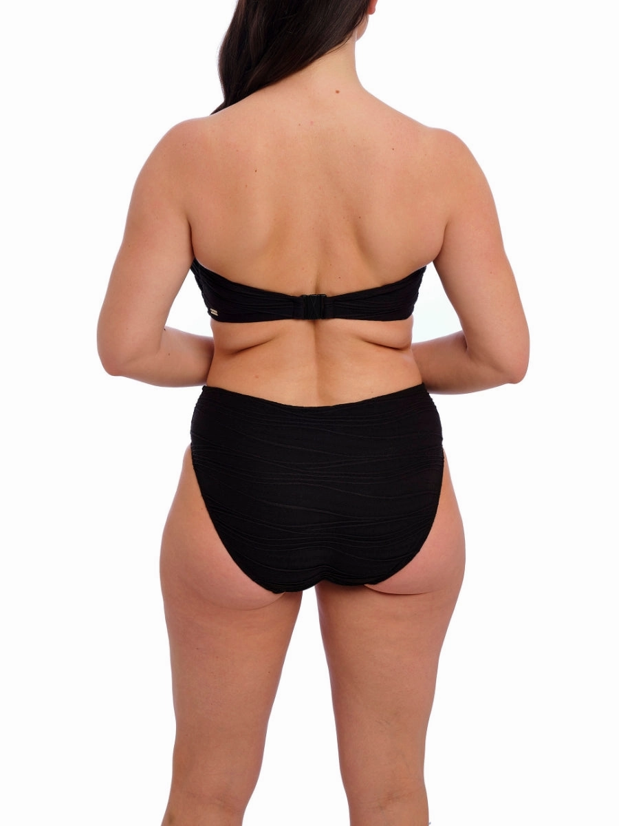 Beach Waves Bandeau Bikini Top - Black
