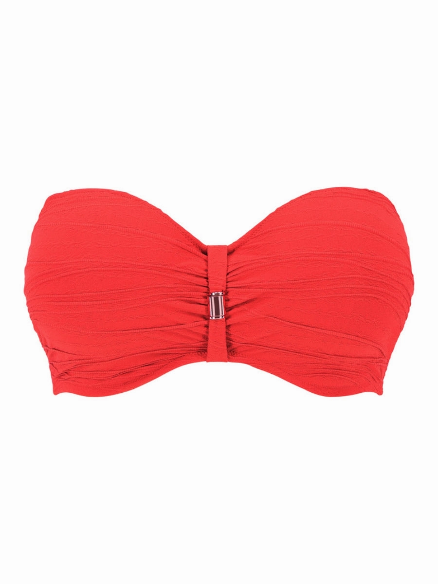 Beach Waves Bandeau Bikini Top - Clementina