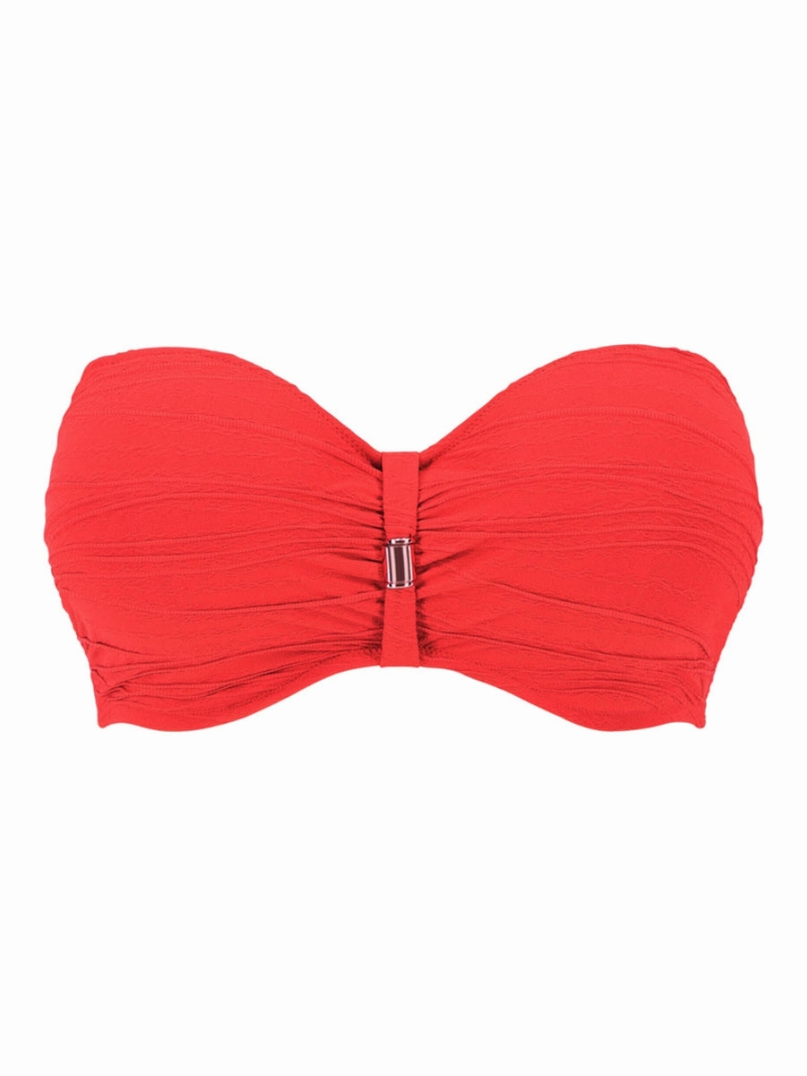Beach Waves Bandeau Bikini Top - Clementina