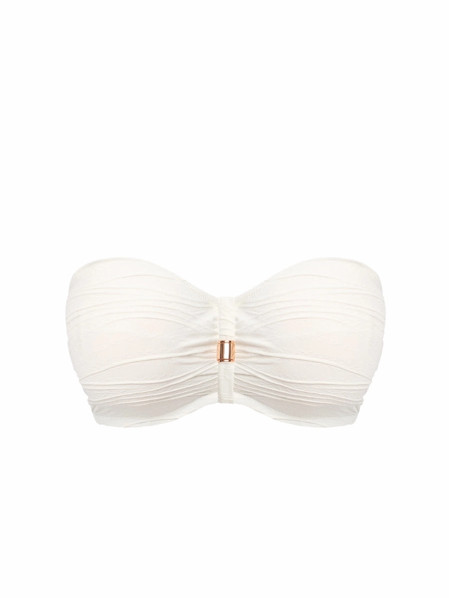 Beach Waves Bandeau Bikini Top - Linen