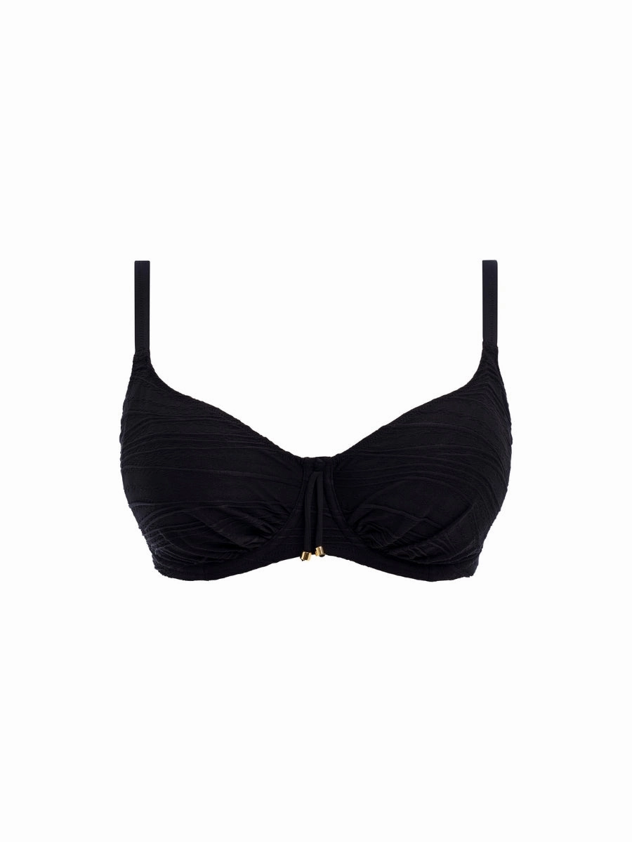 Beach Waves Full Cup Bikini Top - Black