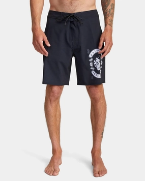 Benj Skull Boardshort 18 In Black