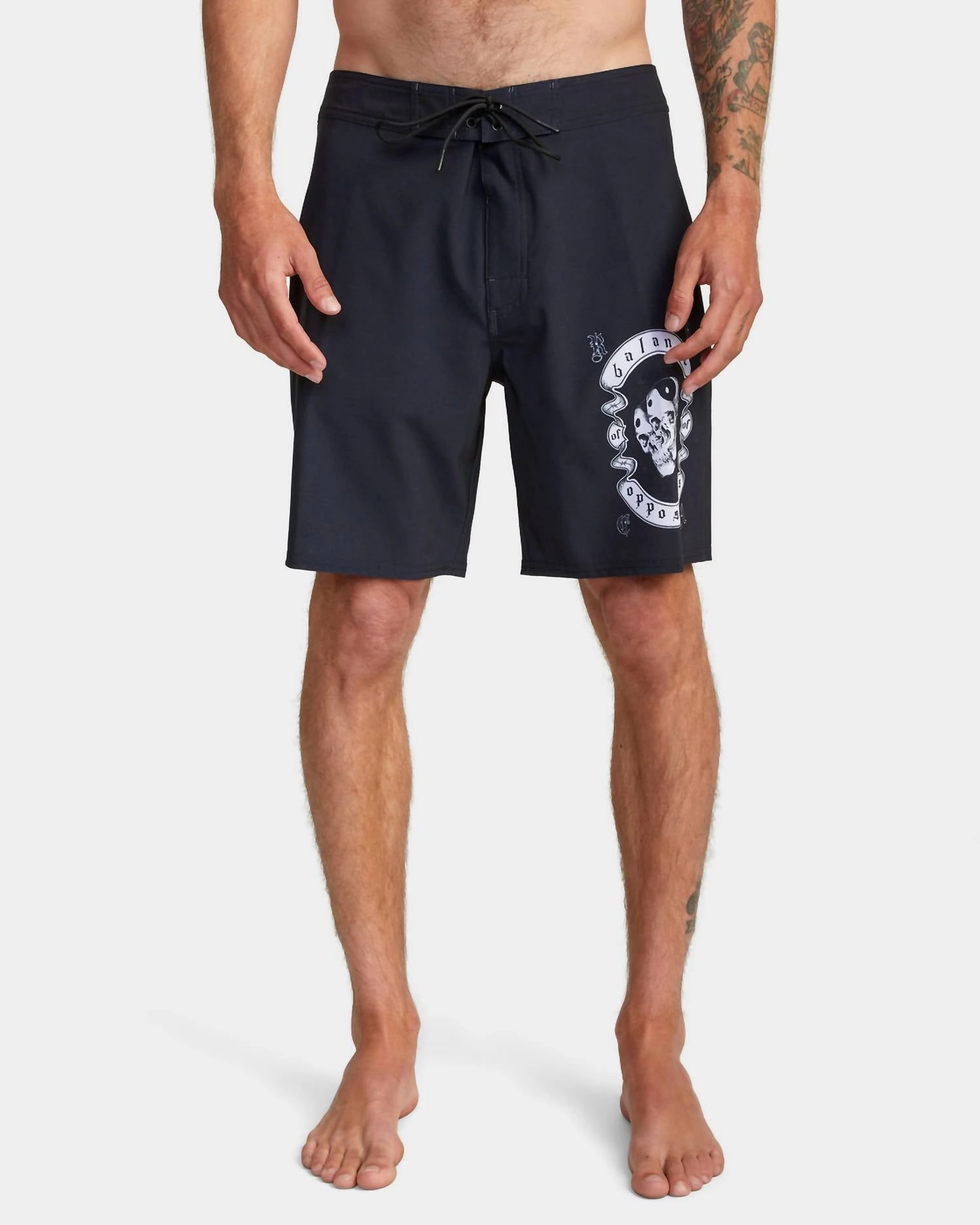 Benj Skull Boardshort 18 In Black