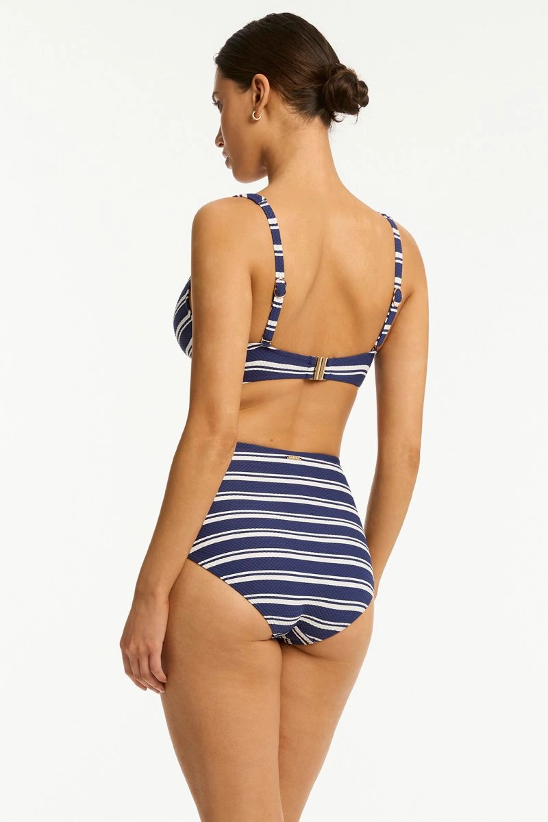 Biarritz Cross Front Bra Top Navy