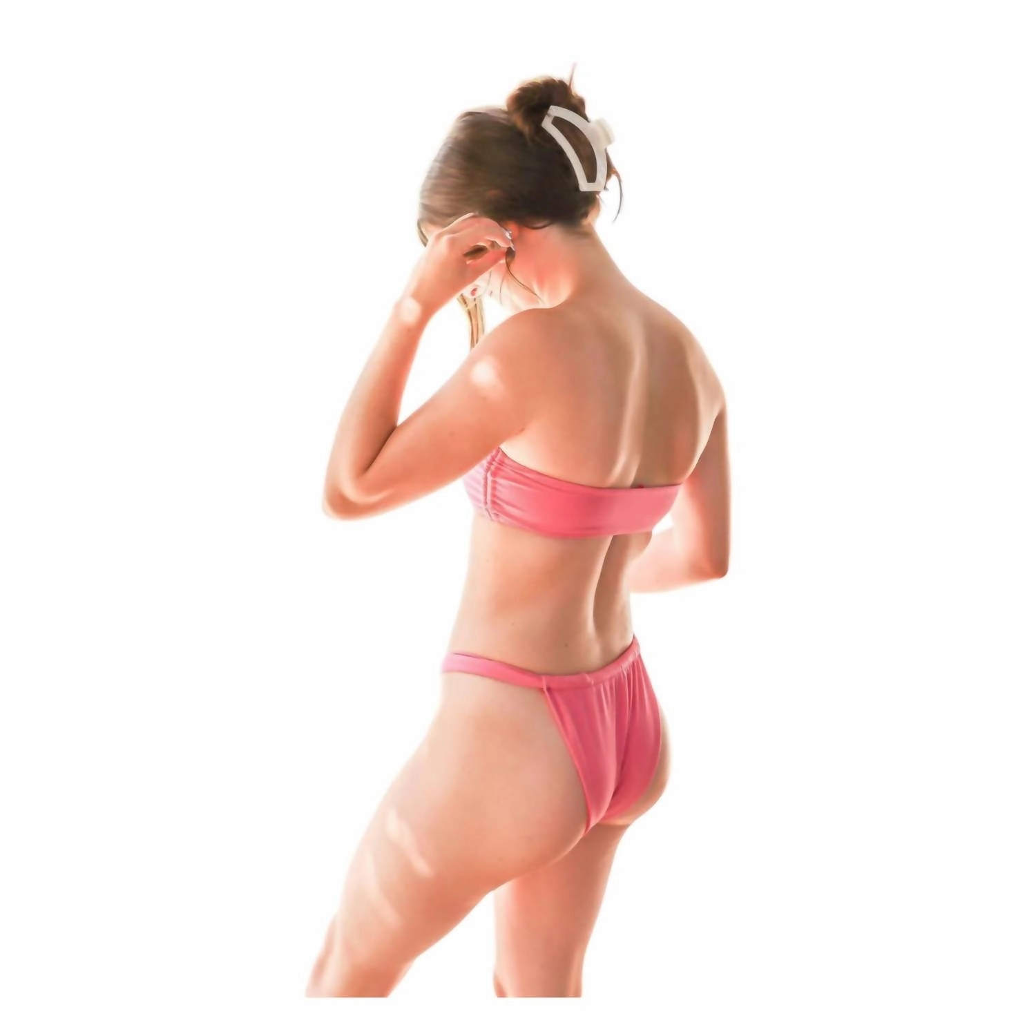 Bisou Bikini Bottom In Candy Pink Sparkle