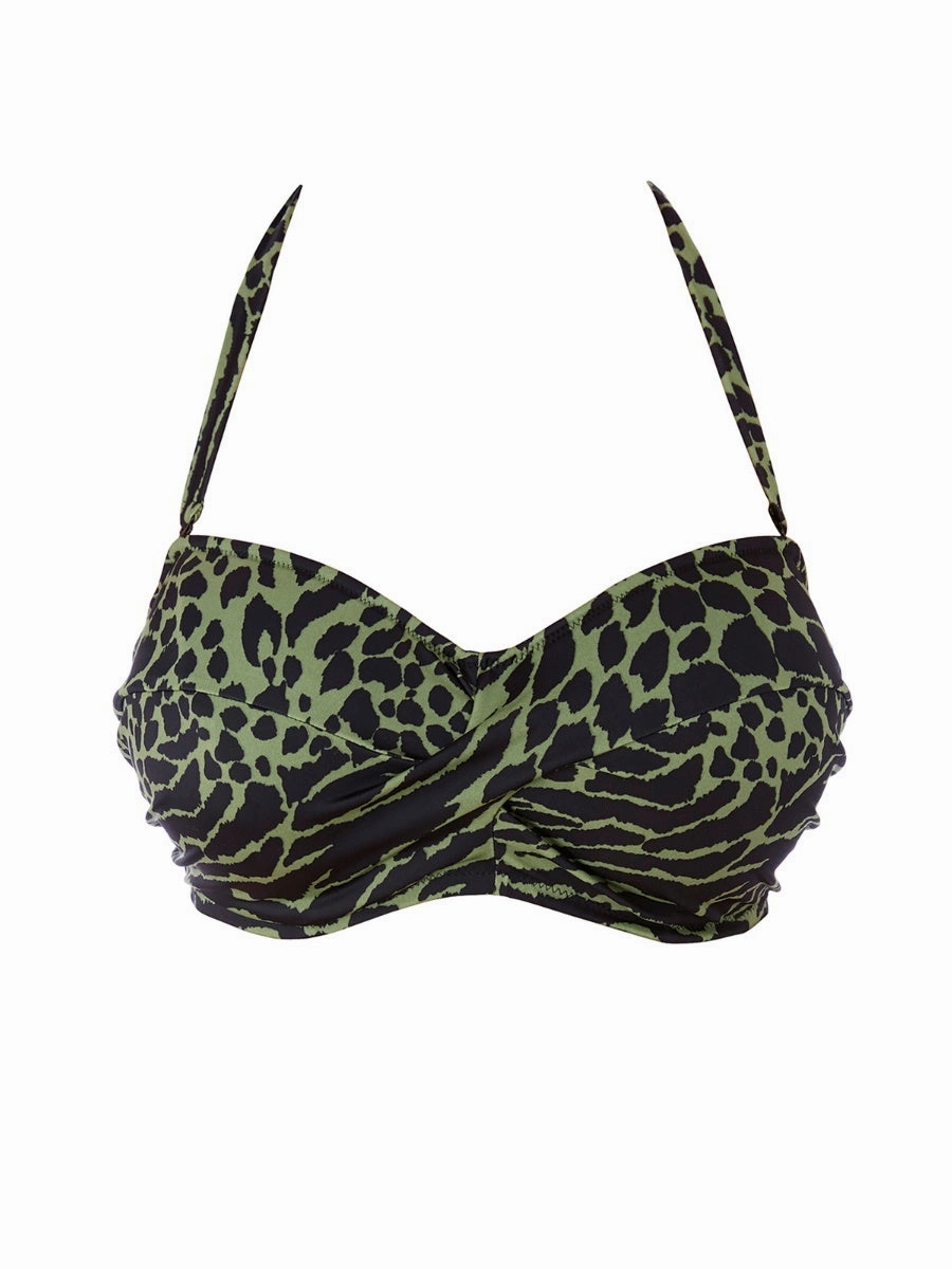 Boa Vista Twist Bandeau Bikini Top - Peridot