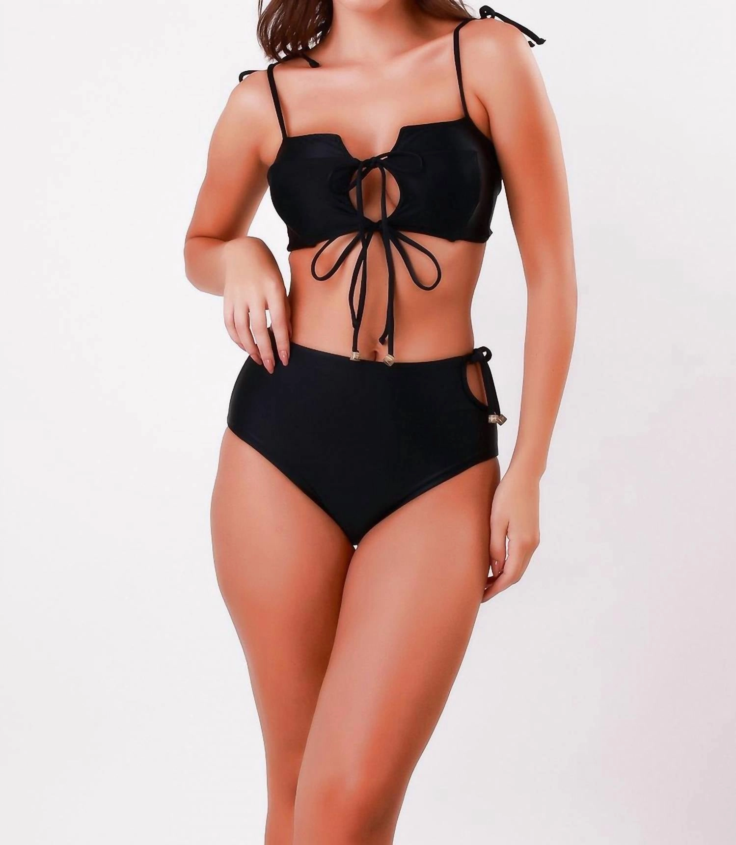Bows Bikini Set In Black
