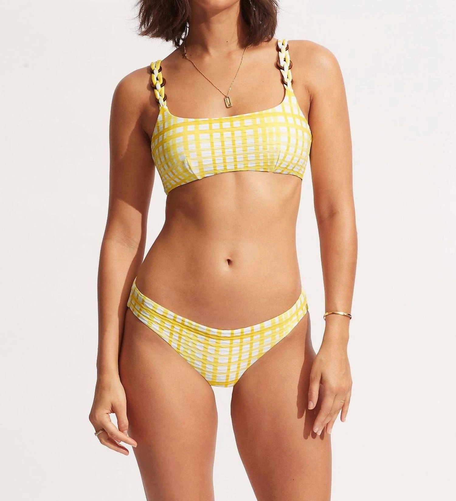 Bralette Top In Amalfi Check