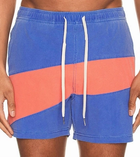 Bungalow Swim Short In Pink Color Block