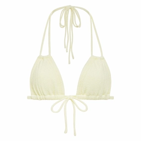 Buttercream Rib Euro Bow Bikini Top