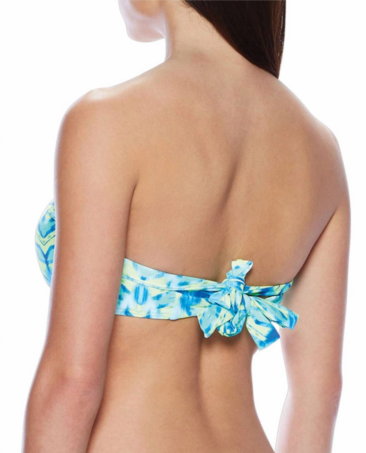 C-Cup Convertible Underwire Bikini Bra In Blue Amazon
