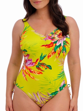 Cala Macarella V-Neck Swimsuit - Zest