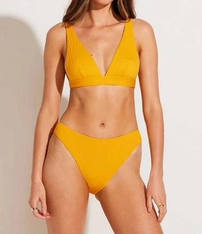 Cali High-Leg Bikini Bottom In Sunflower