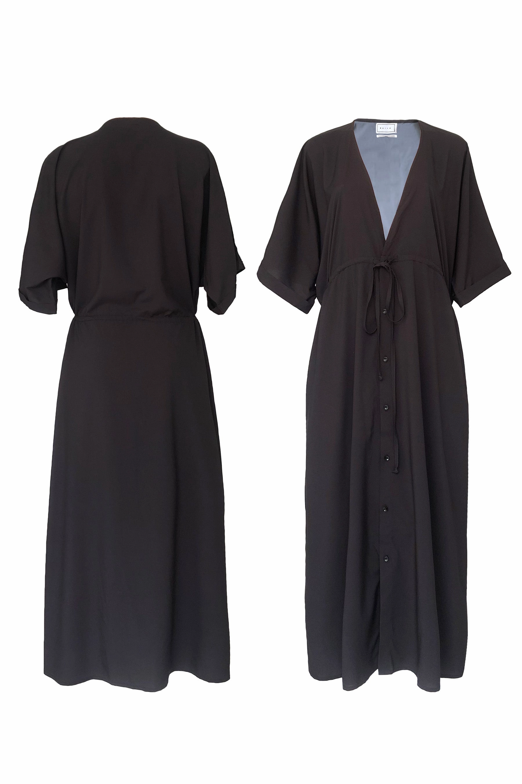 Cecile Kaftan Dress - Black