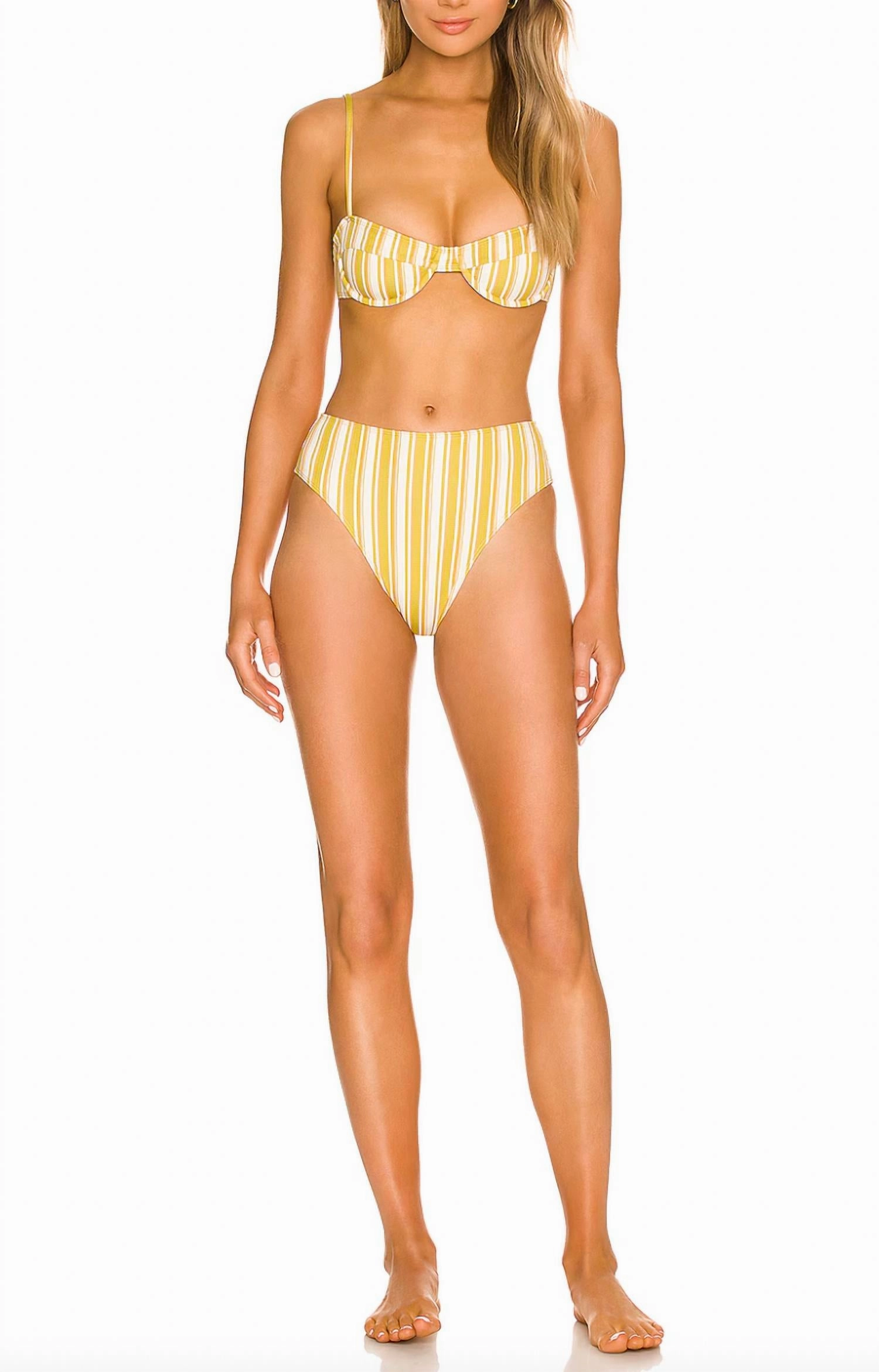 Chania Bikini Bottom In Temara Stripe Print
