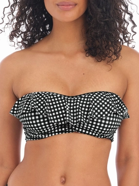 Check In Bandeau Bikini Top - Monochrome