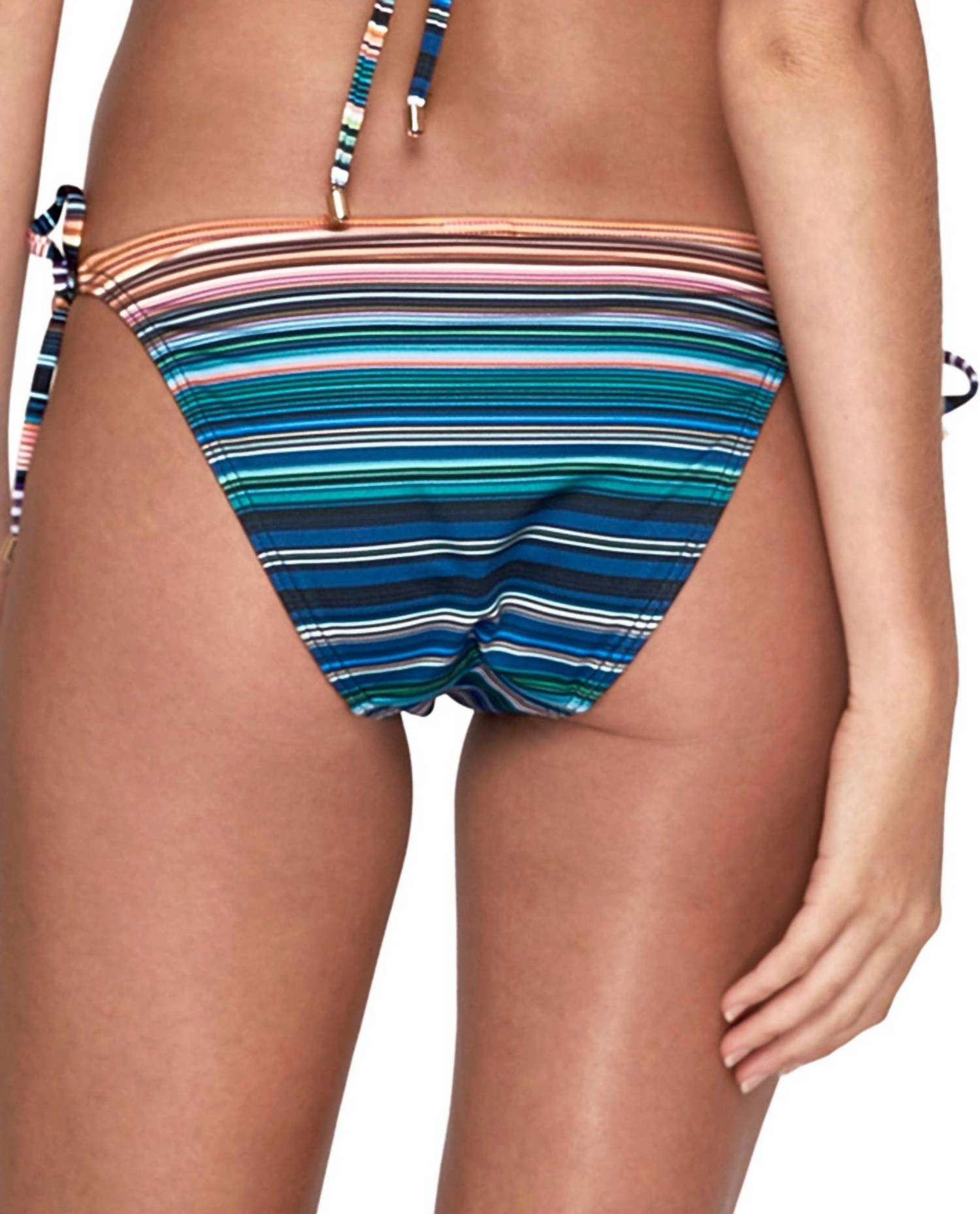 Cheeky Loop Tie Side Bikini Bottom In Australia Spectrum