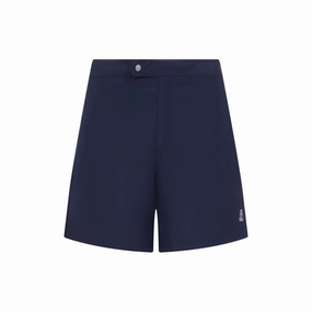 Classic Blue Swim Shorts With Subtle Logo Detail