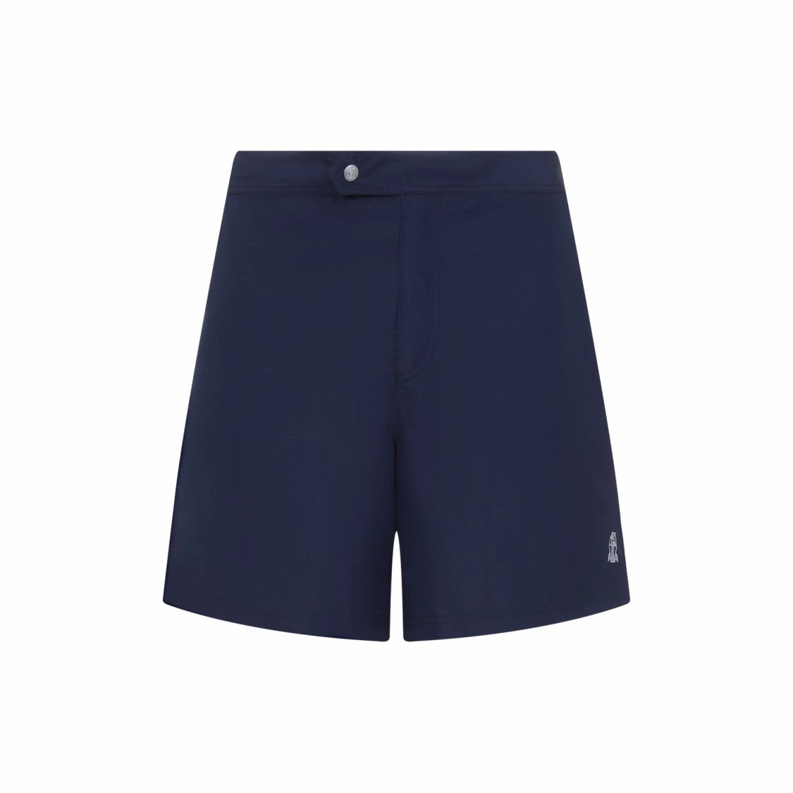 Classic Blue Swim Shorts With Subtle Logo Detail