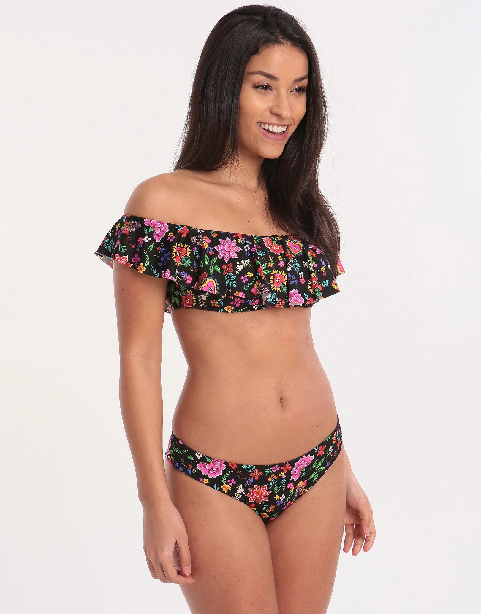 Cocobella Tolvo Off The Shoulder Bikini Top - Black