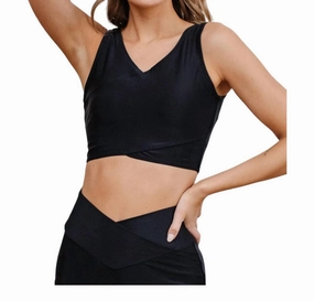 Come Sail Away Swim Top In Black