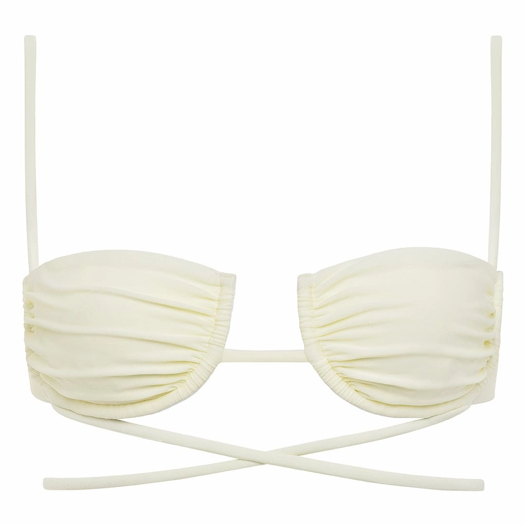 Cream Simone Bikini Top