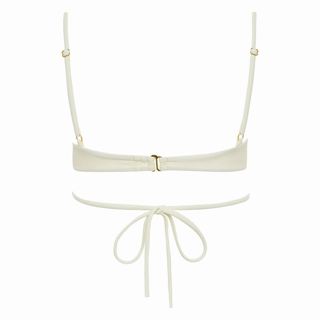 Cream Simone Bikini Top
