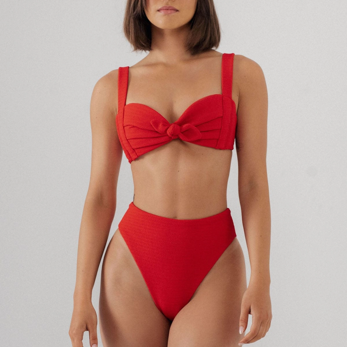 Crimson Micro Scrunch Kayla Bikini Top