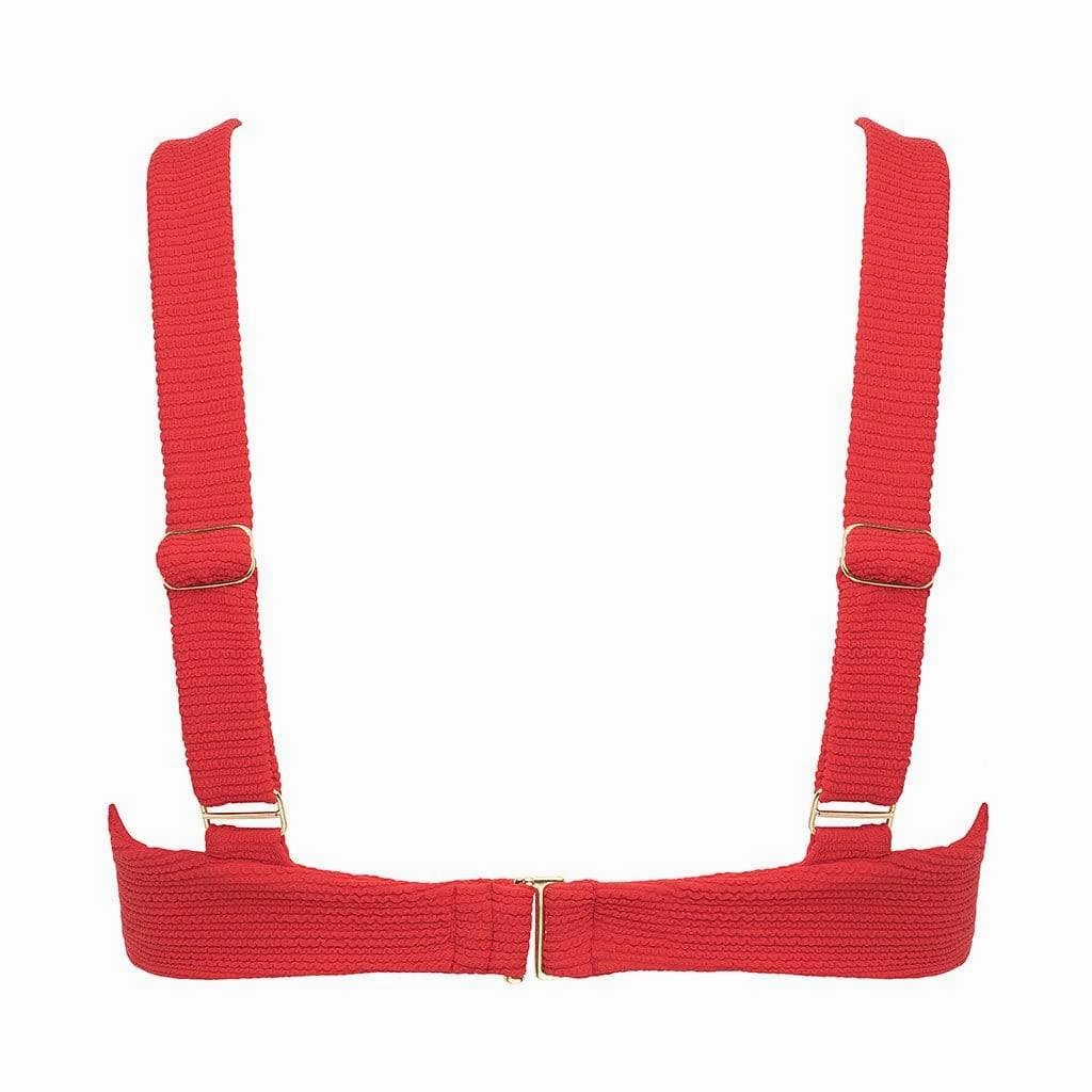 Crimson Micro Scrunch Kayla Bikini Top