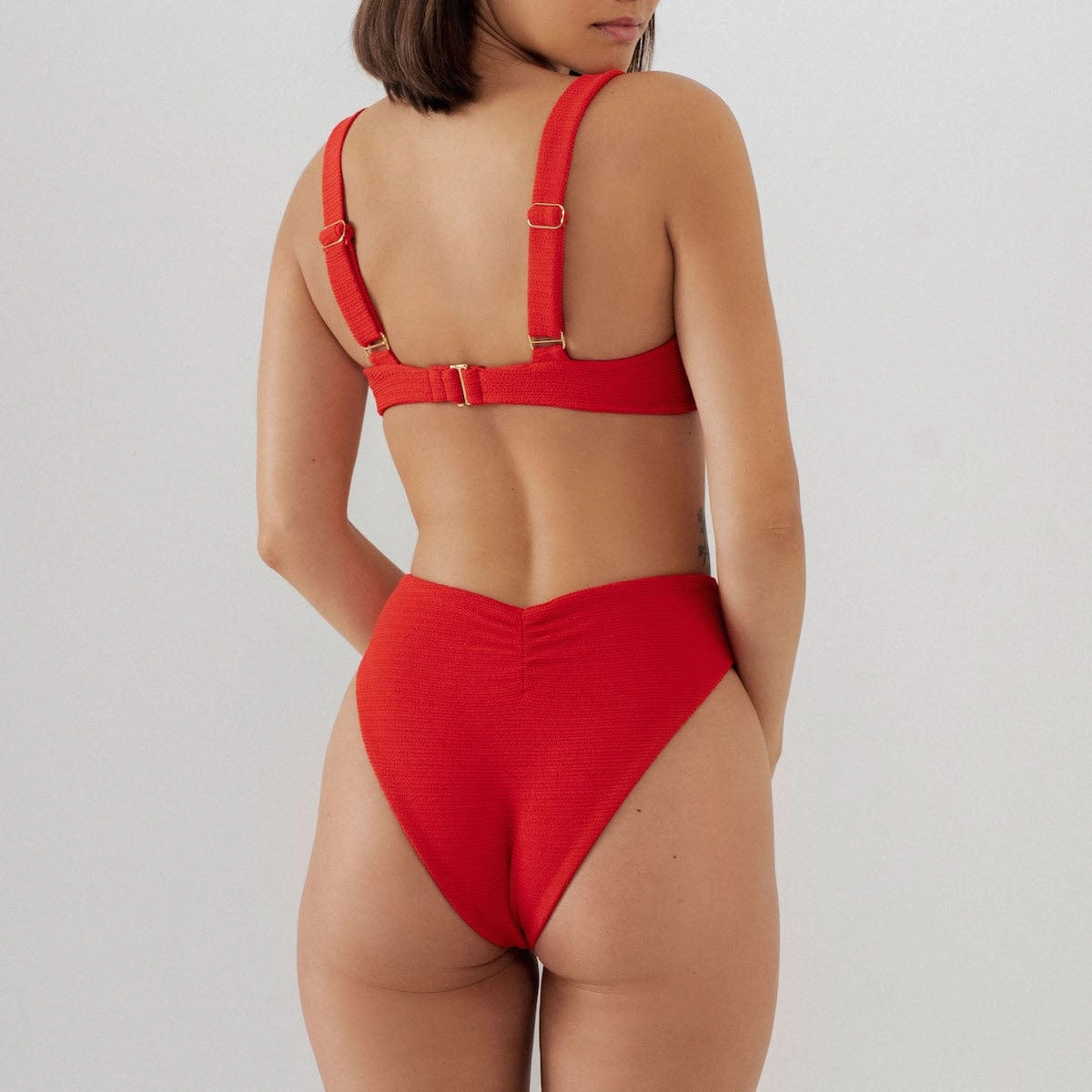 Crimson Micro Scrunch Kayla Bikini Top