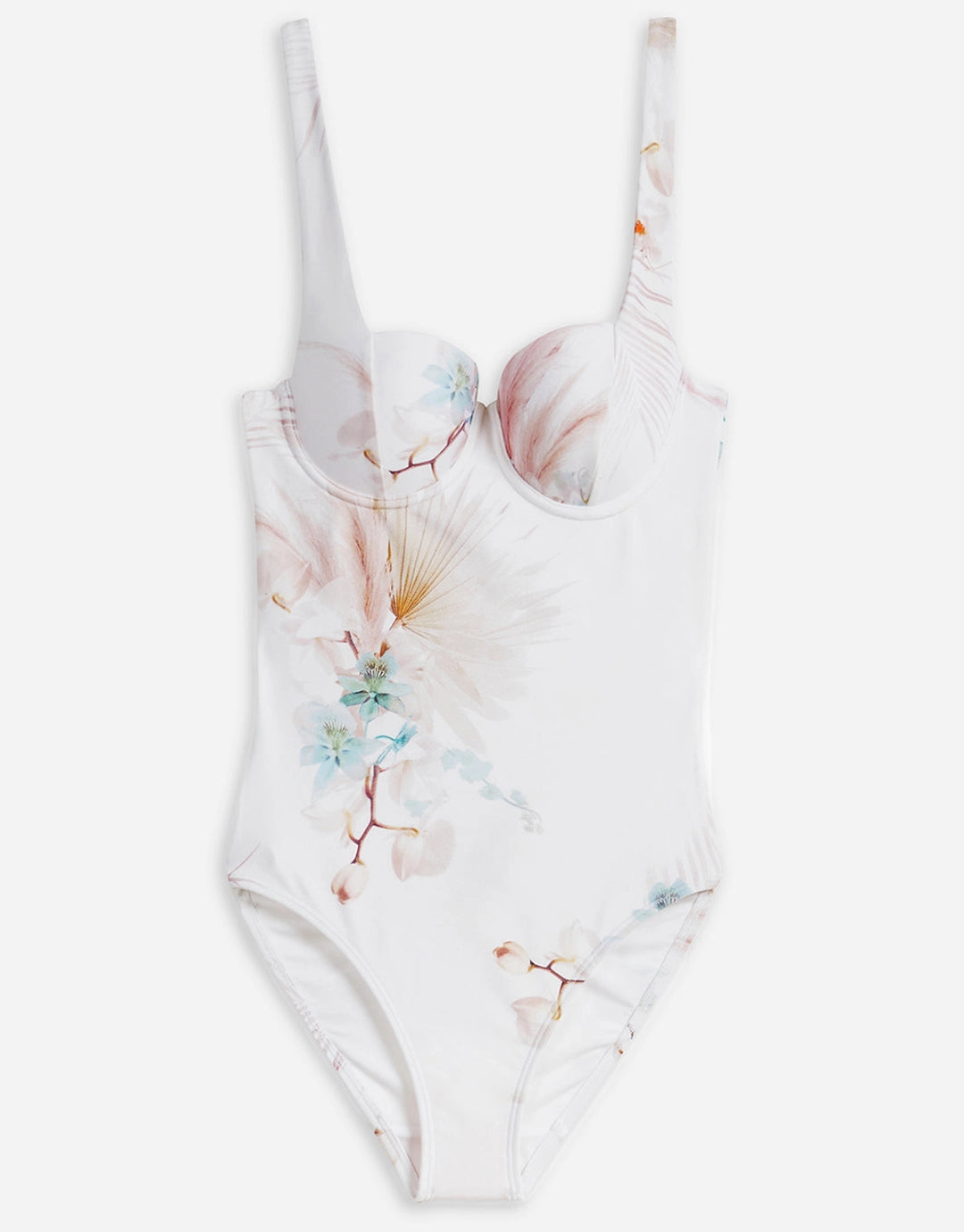 Daizey Cupped Panel Swimsuit - White