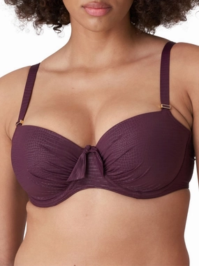 Dalyan Balcony Bikini Top - Wine