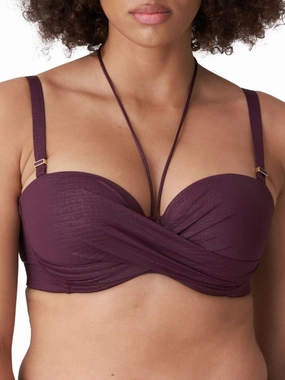 Dalyan Strapless Bikini Top - Wine