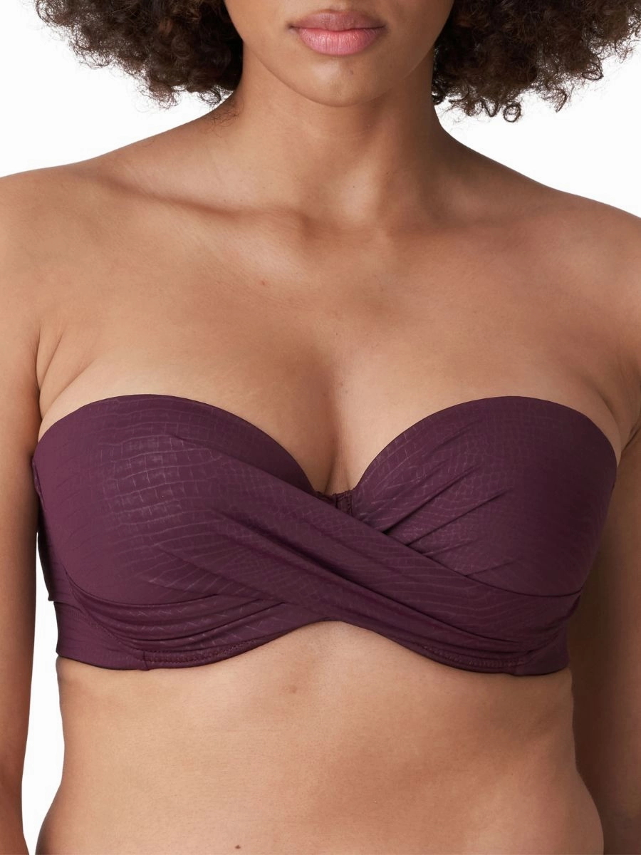 Dalyan Strapless Bikini Top - Wine