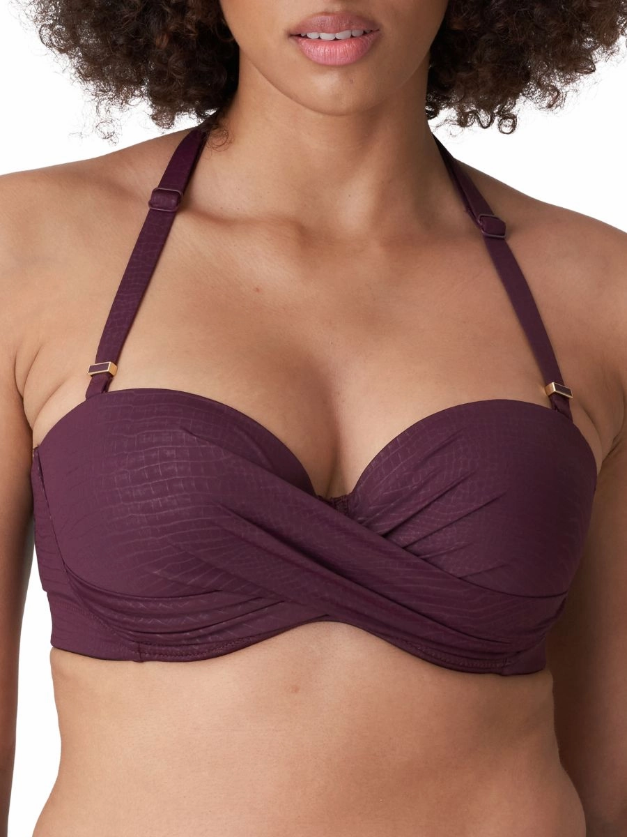 Dalyan Strapless Bikini Top - Wine