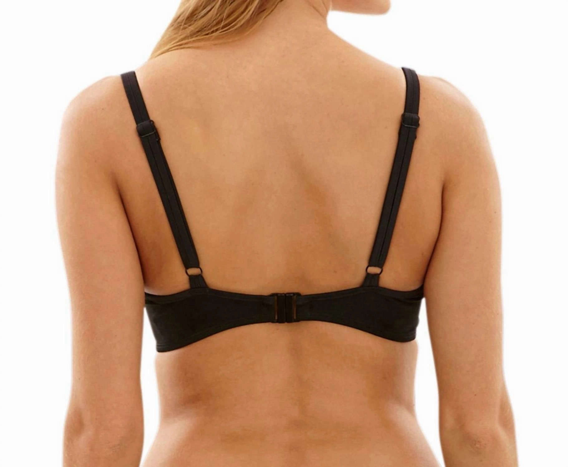 Ddd-Cup Underwire Balconnet Bikini Bra In Pan Black