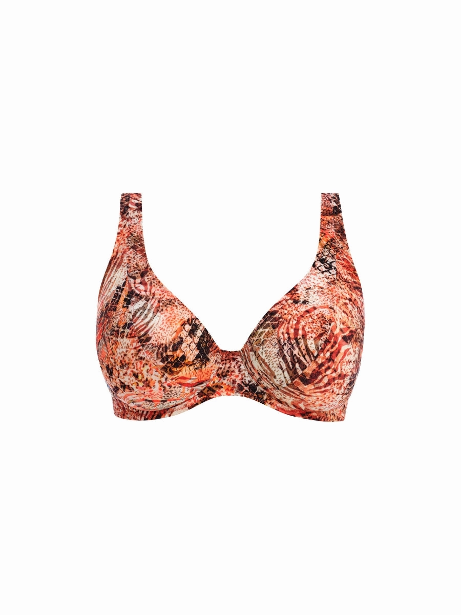 Desert Cat High Apex Bikini Top - Sunset