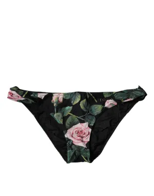 Dolce & Gabbana Rose Print Swimwear Bottom Beachwear Women's Bikini (Pre-Owned)
