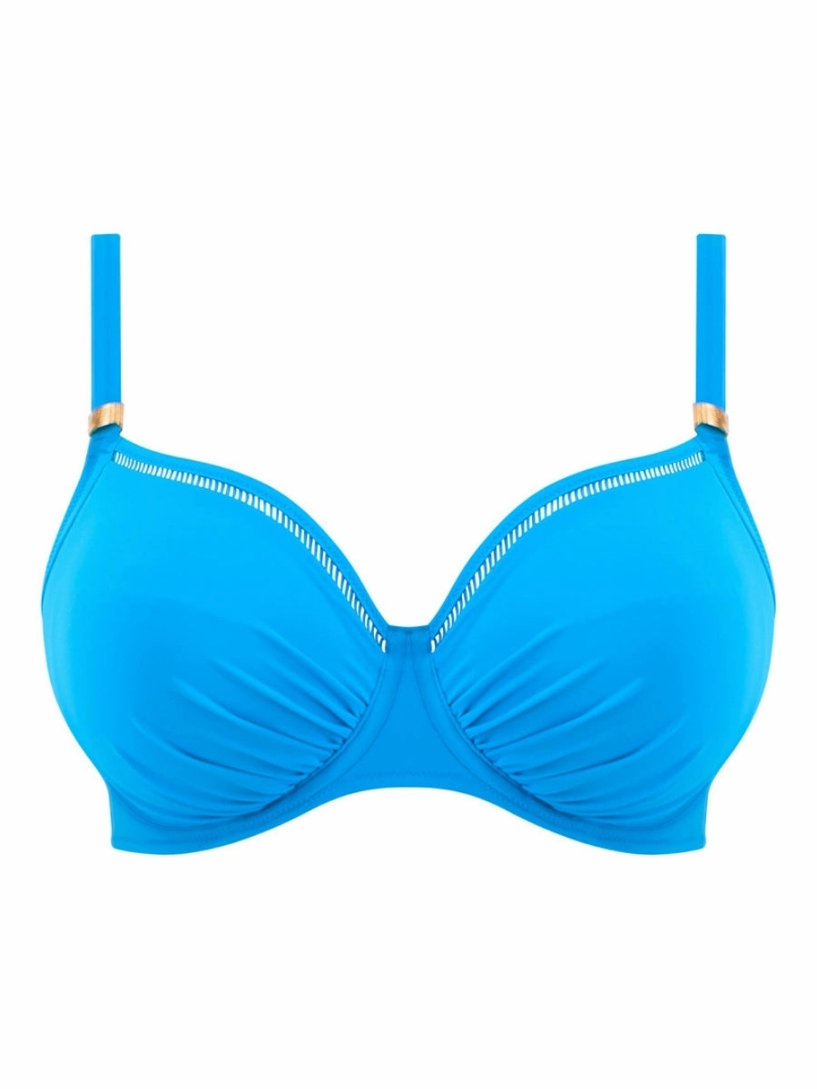 East Hampton Gathered Full Cup Bikini Top - Blue Diamond