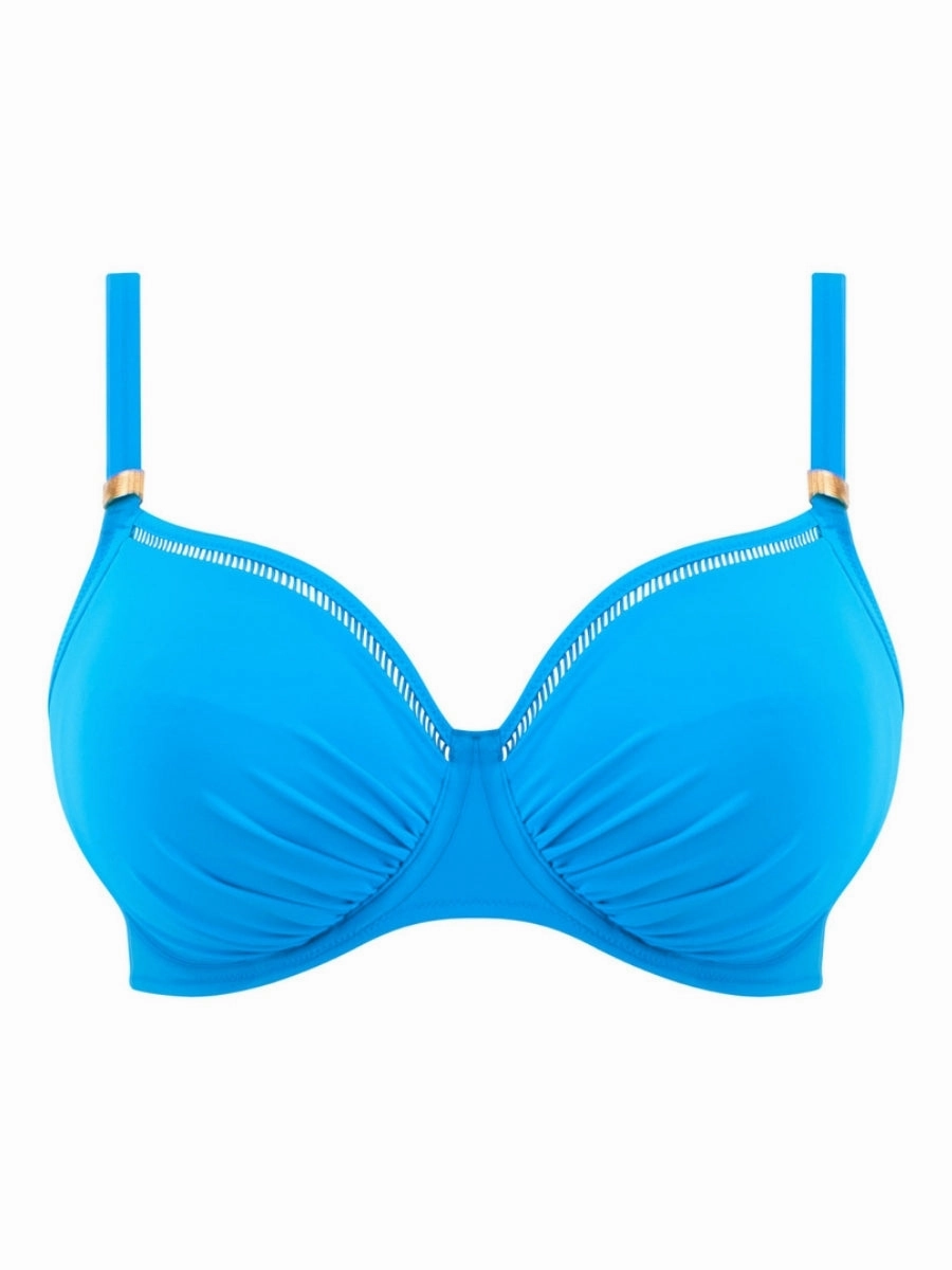 East Hampton Gathered Full Cup Bikini Top - Blue Diamond