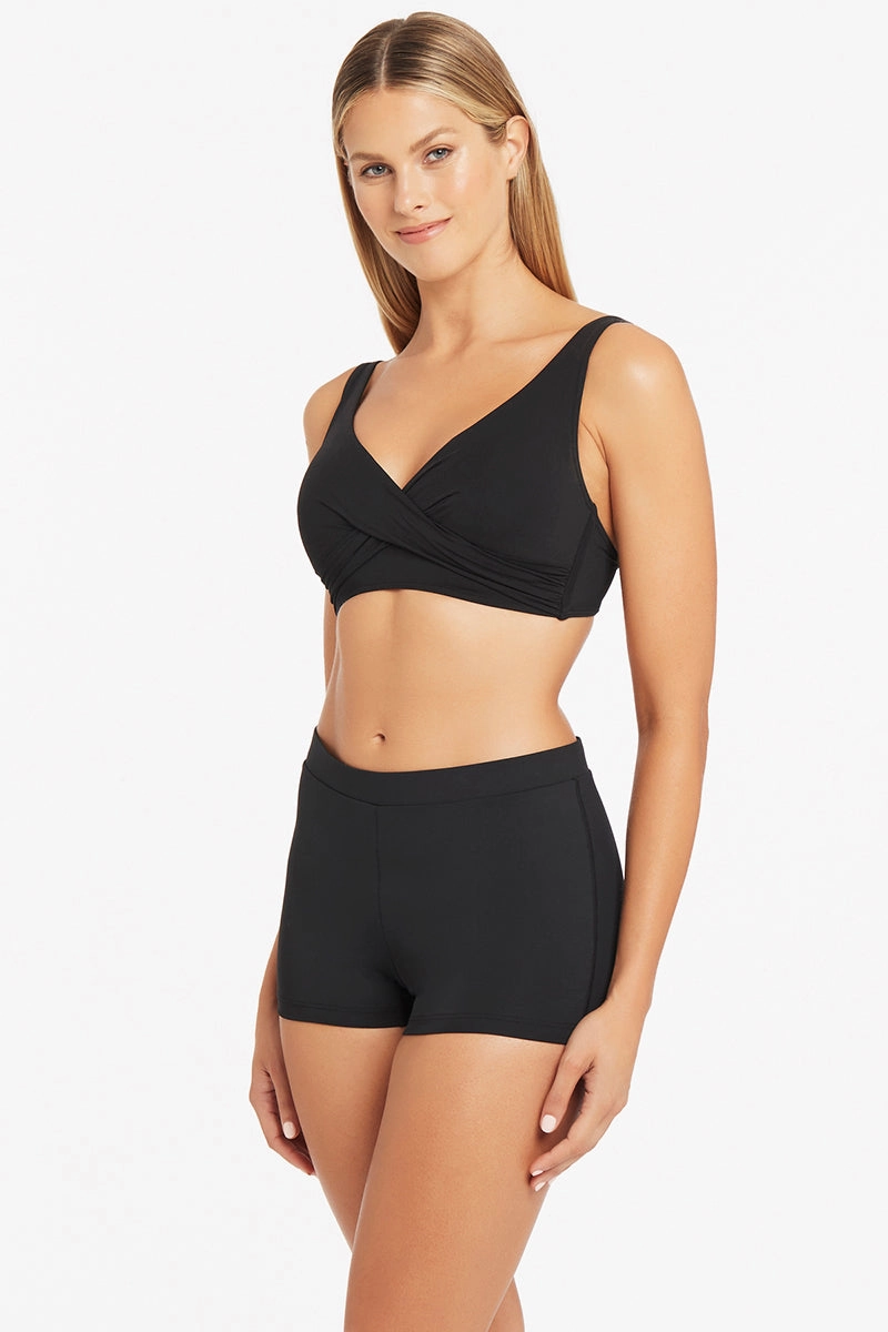 Eco Black Cross Front Bra